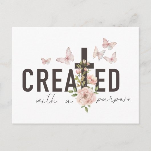 Mit einem Zweck erstellt Postkarte (Vorderseite)