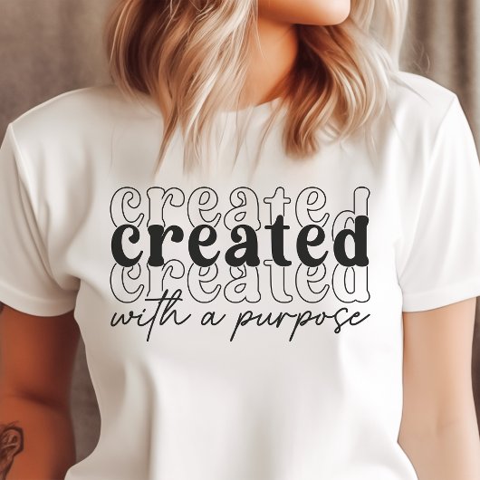 Mit einem Zweck erstellt Tri-Blend Shirt