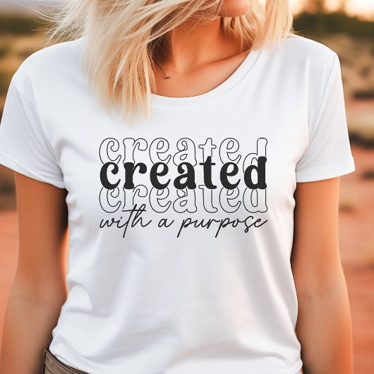 Mit einem Zweck erstellt Tri-Blend Shirt