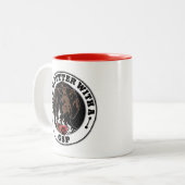 Mit einer APS-Hundezucht ist das Leben besser Zweifarbige Tasse (Vorderseite Links)