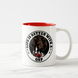 Mit einer APS-Hundezucht ist das Leben besser Zweifarbige Tasse