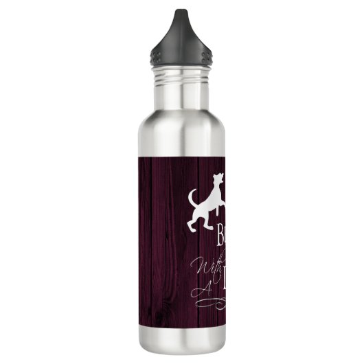 Mit einer Dog Water Flasche - Magenta ist das Lebe Edelstahlflasche (Links)
