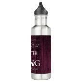 Mit einer Dog Water Flasche - Magenta ist das Lebe Edelstahlflasche (Rechts)