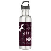 Mit einer Dog Water Flasche - Magenta ist das Lebe Edelstahlflasche (Vorderseite)