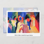 mit einer gelben Jacke von August Macke Postkarte (Vorne/Hinten)