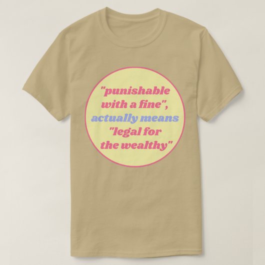 Mit einer Geldstrafe belegbar bedeutet eigentlich T-Shirt (Design vorne)