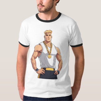 mit einer Goldkette T-Shirt