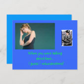 Mit einer humorvollen Postkarte bejubeln Sie Ihre (Vorne/Hinten)