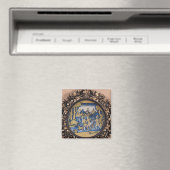 Mit einer Jagdszene dekorierte Platte Magnet (In Situ (Geschirrspüler))