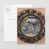 Mit einer Jagdszene dekorierte Platte Postkarte (Vorne/Hinten)