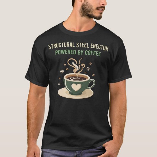 Mit einer Kaffeestaube versorgt T-Shirt (Vorderseite)
