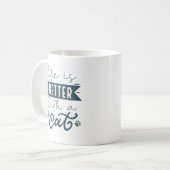 Mit einer Katze ist das Leben besser Kaffeetasse (Vorderseite Links)