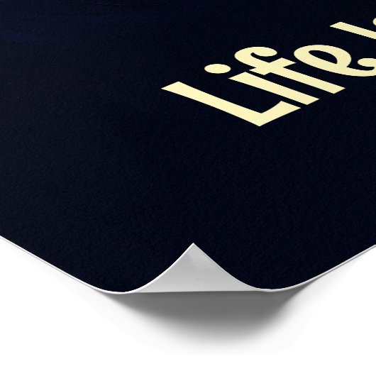 Mit einer Katze ist das Leben besser. Niedliche fa Poster (Ecke)