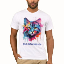 Mit einer Katze ist das Leben besser. Niedliche fa