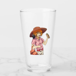 Mit einer Katze zum Picnic gehen Glas
