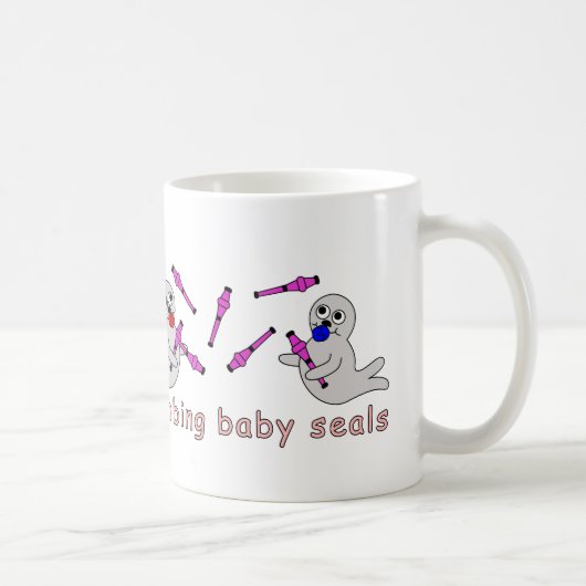 Mit einer Keule schlagen des Baby-Siegels Kaffeetasse (Rechts)