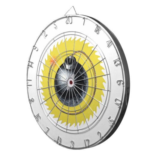 Mit einer knallgezündeten Bombe raus Dartscheibe (Vorderseite rechts)