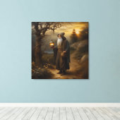 Mit einer Laterne. Hermit aus Tarot Leinwanddruck (Insitu (Holzboden))