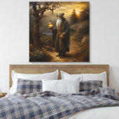 Mit einer Laterne. Hermit aus Tarot Leinwanddruck (Insitu (Schlafzimmer))