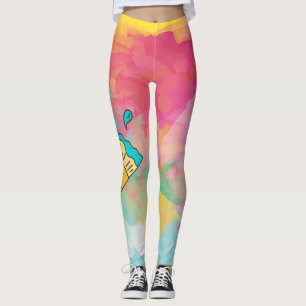 mit einer Pinselspitze bemalt Leggings