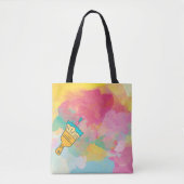 mit einer Pinselspitze bemalt Tasche (Vorderseite)