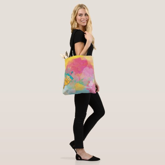 mit einer Pinselspitze bemalt Tasche (Am Model)