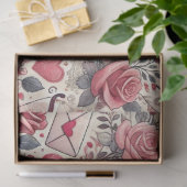 Mit einer Rose unterschrieben Seidenpapier (Geschenk)