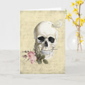 Mit einer Rose zwischen meinen Zähnen Karte (Gelbe Blume)