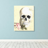 Mit einer Rose zwischen meinen Zähnen Leinwanddruck (Insitu (Holzboden))