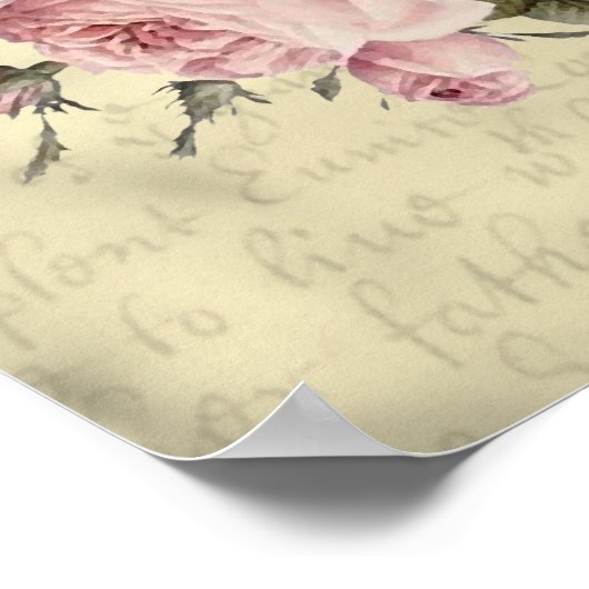 Mit einer Rose zwischen meinen Zähnen Poster (Ecke)