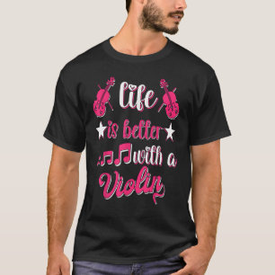 Mit einer Violinspielerin Mädchen Violinistin T-Shirt
