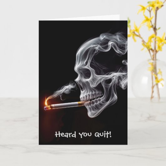 Mit einer Zigarette rauchen lassen Karte (Gelbe Blume)