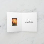 Mit einseitigem Beileid geklappte Grußkarte Karte (Innenseite)