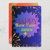 Mit einzigartigen Neujahrskarten Freude und Beifal Einladung (Vorne/Hinten)