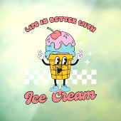 Mit Eis ist das Leben besser Fensteraufkleber (Blatt 3)