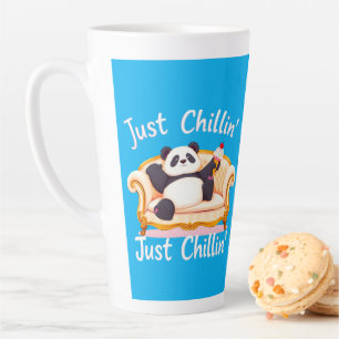 Mit Eis ruhig und einfach Chillin behalten Milchtasse