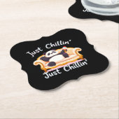 Mit Eis ruhig und einfach Chillin behalten Untersetzer (angewinkelt)