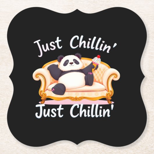 Mit Eis ruhig und einfach Chillin behalten Untersetzer (Vorderseite)