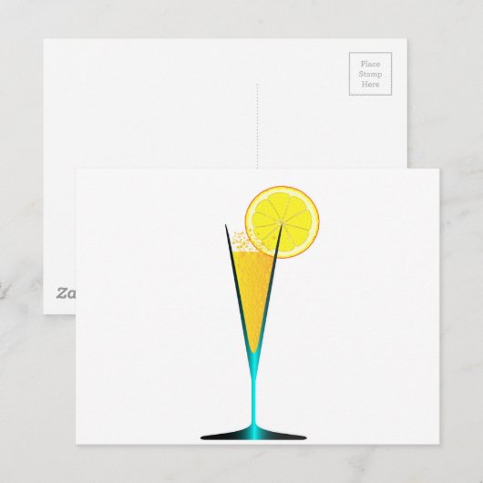 mit Eis und Zitronen Postkarte (Vorne/Hinten)