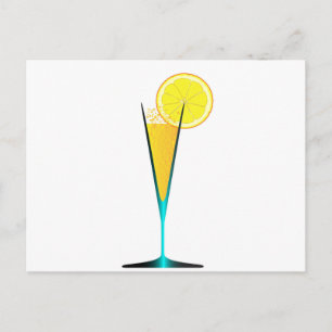 mit Eis und Zitronen Postkarte