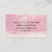 Mit elegantem rosa Ballondesign herausragen Visitenkarte (Rückseite)