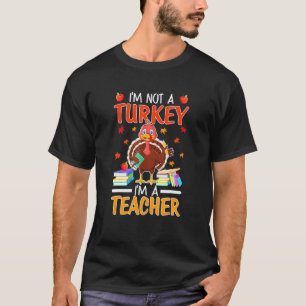 Mit englischem Text-Erntedank bin ich Lehrerin T-Shirt