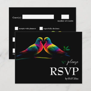 Mit Ernährungsanforderungen. Doves of Promise Budg RSVP Karte