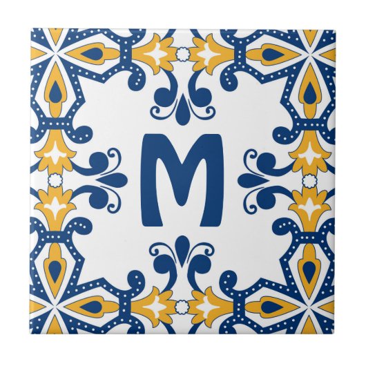 Mit ersten 💛 💙 Azulejos  Fliese (Vorderseite)