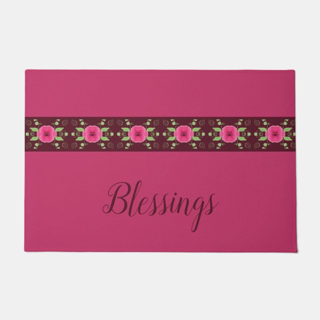 Mit Extravaganter Skripttypografie Fußmatte (Vorderseite)