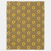 MIT FALL-SONNENBLUMEN BROWN FLEECEDECKE (Vorderseite)