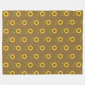 MIT FALL-SONNENBLUMEN BROWN FLEECEDECKE (Vorderseite (Horizontal))