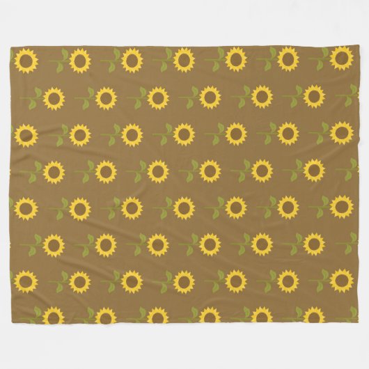 MIT FALL-SONNENBLUMEN BROWN FLEECEDECKE (Vorderseite (Horizontal))