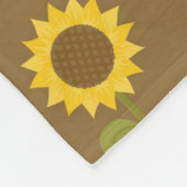 MIT FALL-SONNENBLUMEN BROWN FLEECEDECKE (Ecke)