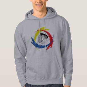 Mit Fallschirm abspringendes Tricolor Emblem Hoodie